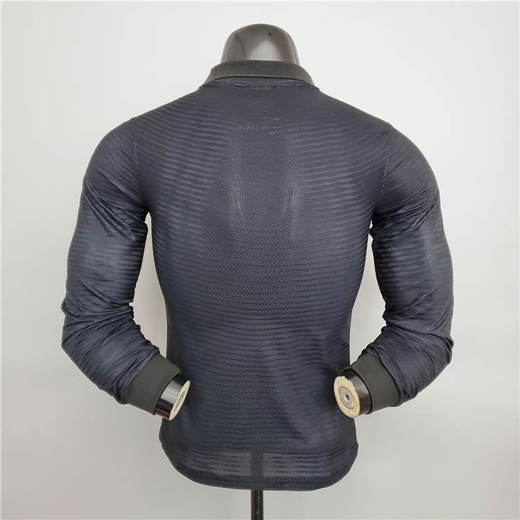 Inter Milan 21-22 Third Black Long Sleeve Soccer Jersey Football Shirt (Player Version) - Click Image to Close